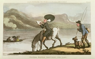 Il dottor Syntax che disegna il lago da Thomas Rowlandson